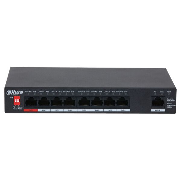 Купить Коммутатор Dahua DH-PFS3111-8ET-96-F 10G 6PoE+ 96W неуправляемый в компании Зеон