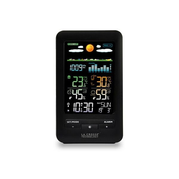Гигрометры, метеостанции: Домашняя погодная станция LaCrosse WS6205 с цветным экраном, цвет черный фотографии