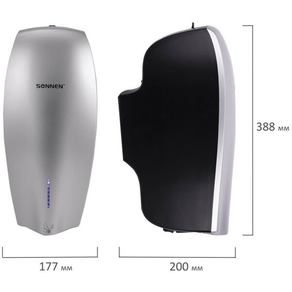 Сушилки для рук, антисептики и дезинфекция: Сушилка для рук SONNEN HD-M789G энергоэффективная [607221] фотографии