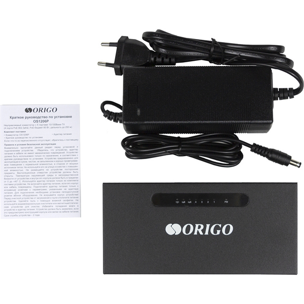 Купить Коммутатор ORIGO OS1206P/60W/A1A Unmanaged Switch 6x100Base-TX (4x100Base-TX PoE), PoE Budget 60W, Long-range PoE up to 250m, metal case, изображение 5 в компании Зеон