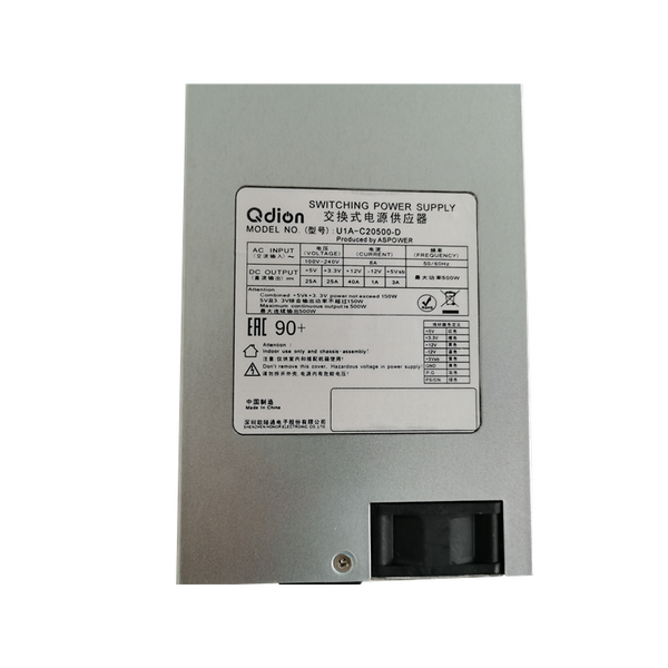 Купить Блок питания серверный Q-Dion U1A-C20500-D 1U Single Server Power 500W Efficiency 80 Plus Silver, Cable connector: C14 [99SAC20500I1170110], изображение 2 в компании Зеон