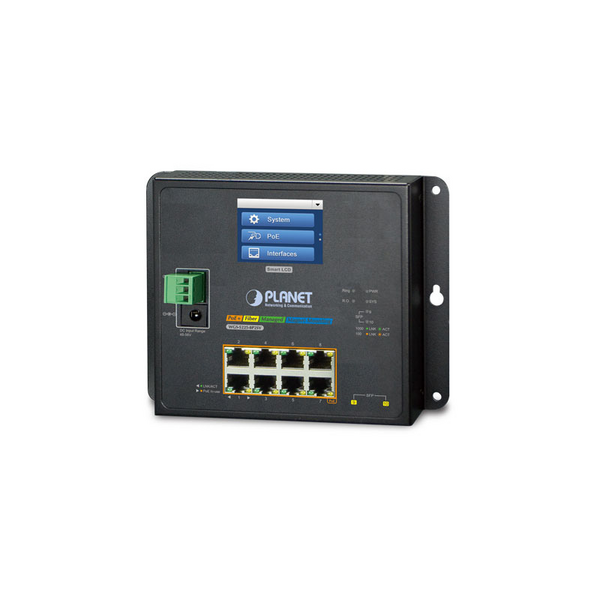 Купить Коммутатор Planet WGS-5225-8P2SV IP30, IPv6/IPv4, L2+ 8-Port 10/100/1000T 802.3at PoE + 2-Port 1G/2.5G SFP Wall-mount Managed, LCD touch screen в компании Зеон