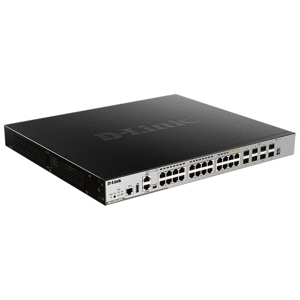 Купить Коммутатор D-link DGS-3630-28PC/A2ASI Managed L3 Stackable Switch 20x1000Base-T PoE, 4x10GBase-X SFP+, 4xCombo 1000Base-T PoE/SFP, PoE Budget 370W (740W with DPS-700), Surge 6KV, CLI, 1000Base-T Management, RJ45 Console, mini-USB Console, USB, RPS, Alarm  в компании Зеон