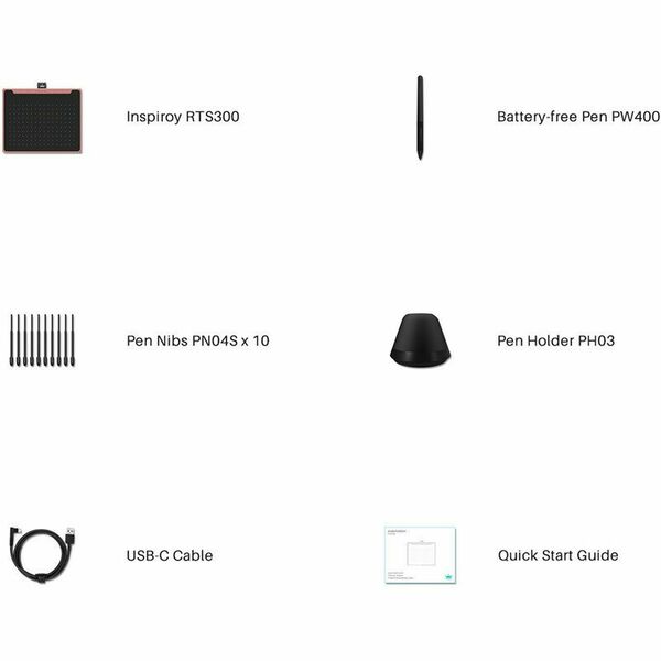 Графические планшеты: Графический планшет HUION Inspiroy RTS-300 Black фотографии