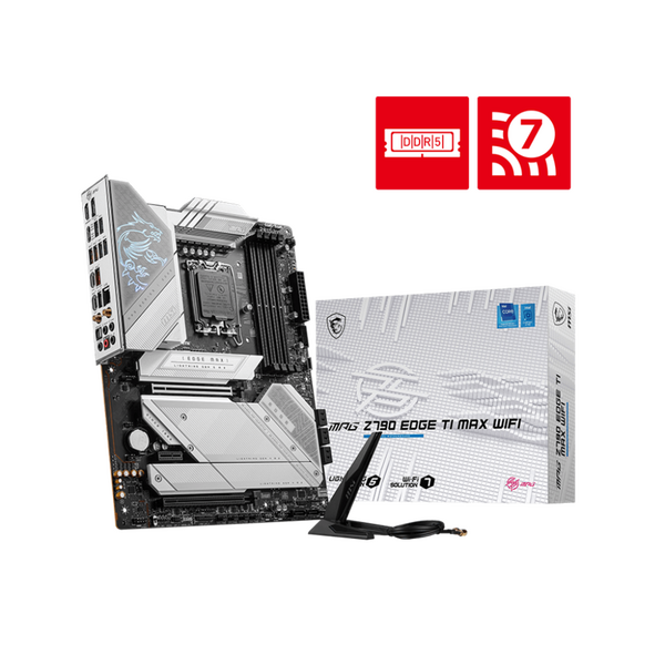 Купить Материнская плата MSI MPG Z790 EDGE TI MAX WIFI LGA1700 Intel Z790 4xDDR5 ATX AC97 8ch(7.1) 2.5Gg RAID+HDMI+DP, изображение 5 в компании Зеон