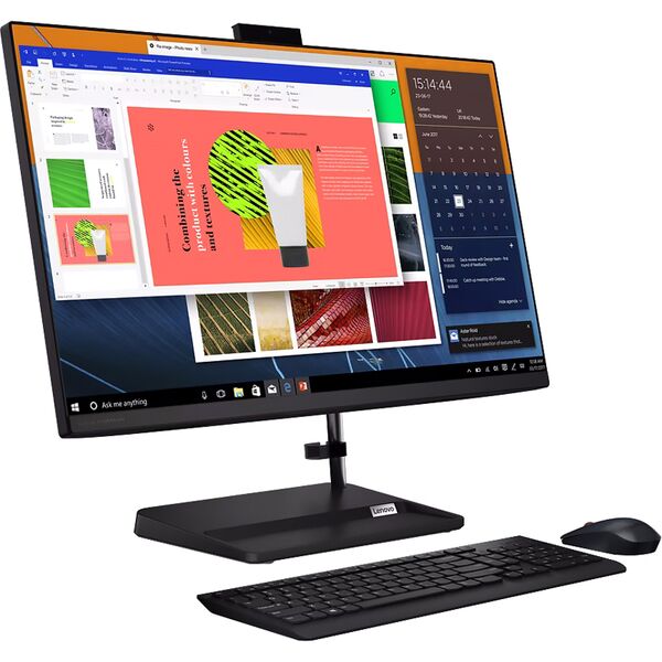 Купить Моноблок Lenovo IdeaCentre AIO 3 27ALC6 Ryzen 7 7730U(2Ghz)/16Gb/512Gb SSD/no DVD/Int/Cam/BT/WiFi/27" 1920x1080 IPS/black/noOS/RU kbd + mouse USB [F0FY00M5RK], изображение 2 в компании Зеон