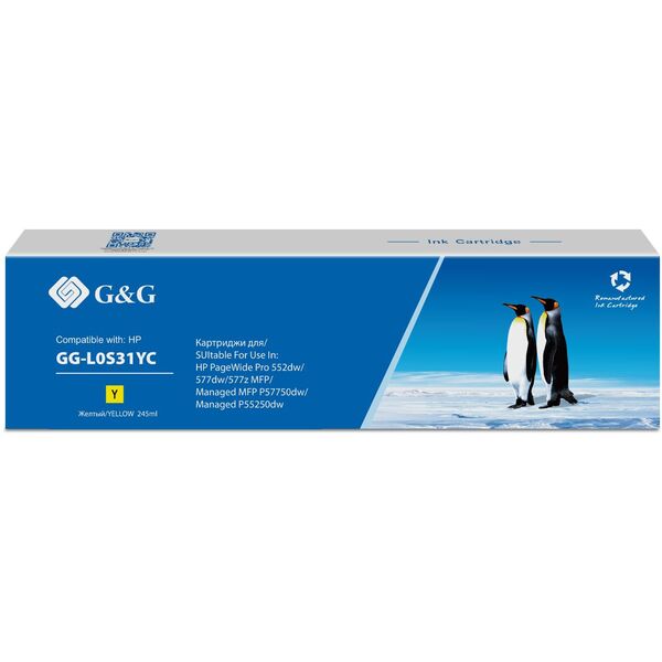 Купить Картридж струйный G&G GG-L0S31YC желтый 976YC для HP PageWide Pro 552/577/55250 MFP 57750 245ml в компании Зеон