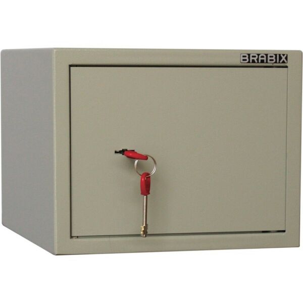 Сейфы и металлические шкафы: Сейф мебельный Brabix D-24m 240х310х260 мм, 7 кг, ключевой замок, крепление к стене фотографии