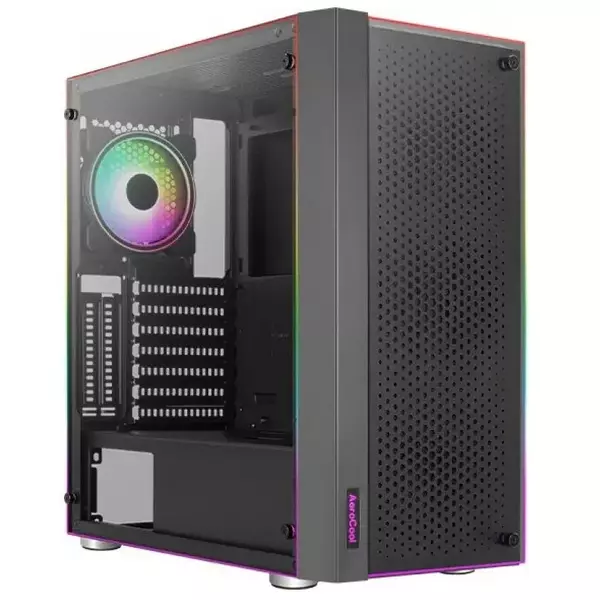 Купить Корпус AeroCool Skribble-G-BK-v1 черный MidiTower без БП, ATX, 2x120mm, 2xUSB3.0, bott PSU [4711099472888] в компании Зеон