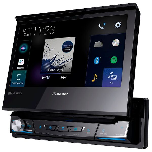 Купить Автомагнитола CD DVD Pioneer AVH-A7250BT 1DIN 4x50Вт, изображение 2 в компании Зеон