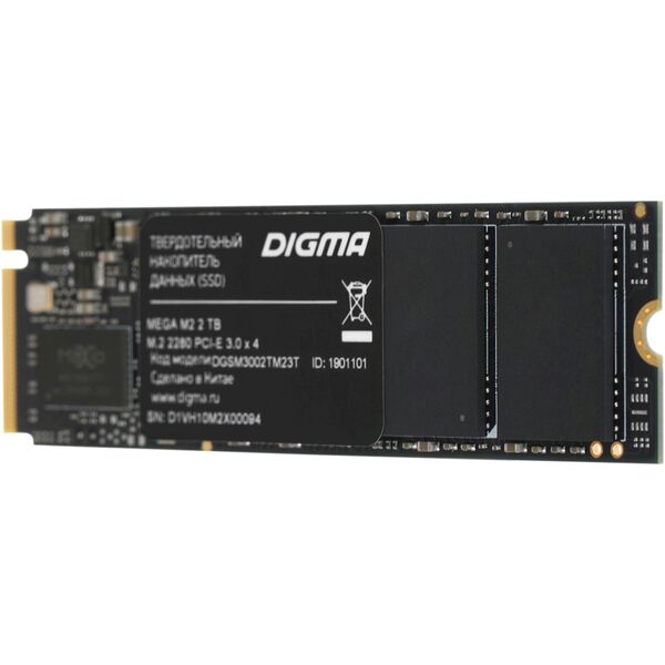 Купить SSD-накопитель Digma 2Tb Mega M2 PCIe 3.0 x4 M.2 2280 [DGSM3002TM23T], изображение 7 в компании Зеон