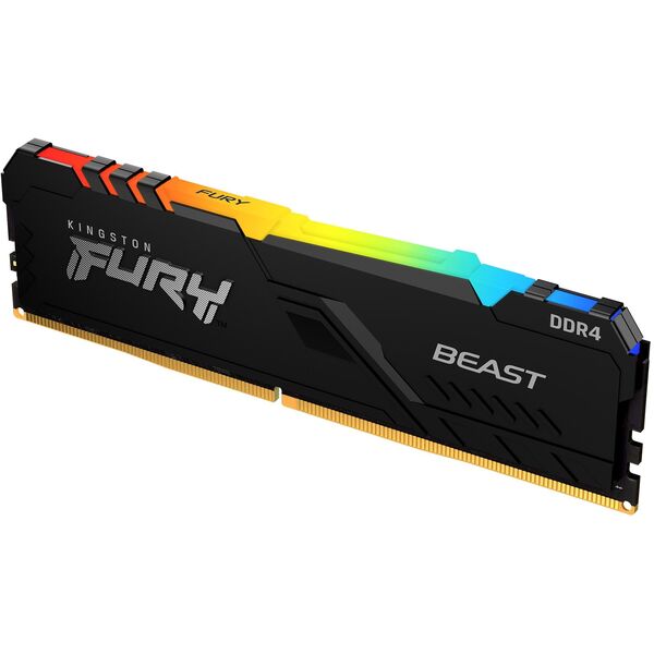 Купить Оперативная память Kingston Fury Beast RGB Gaming 16Gb DDR4 3200MHz PC4-25600 CL16 DIMM 288-pin 1.35В dual rank с радиатором RTL [KF432C16BB12A/16], изображение 2 в компании Зеон