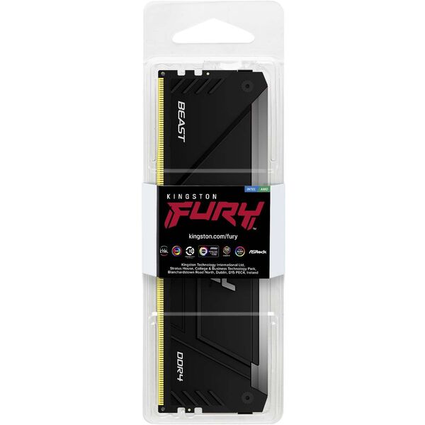 Купить Оперативная память Kingston Fury Beast RGB Gaming 16Gb DDR4 3600MHz PC4-28800 CL18 DIMM 288-pin 1.35В single rank с радиатором RTL [KF436C18BB2A/16], изображение 3 в компании Зеон