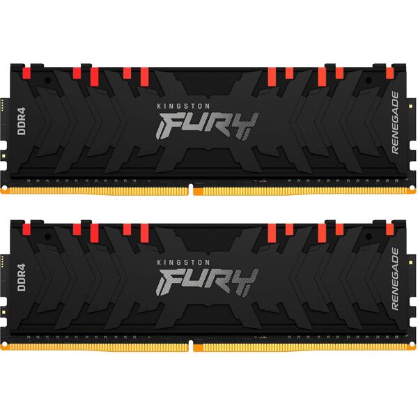 Купить Оперативная память Kingston Fury Renegade RGB Gaming 32Gb Kit 2x8Gb DDR4 4600МГц PC4-36800 CL19 DIMM 288-pin 1.5В kit dual rank с радиатором RTL [KF446C19RBAK2/16] в компании Зеон