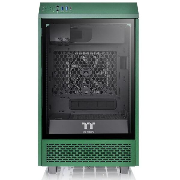 Купить Корпус Thermaltake The Tower 100 Racing Green без БП miniITX 1x120mm 3x140mm 2xUSB3.0 audio bott PSU [CA-1R3-00SCWN-00] в компании Зеон