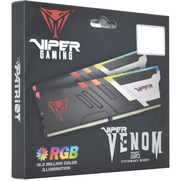 Купить Оперативная память Patriot Viper Venom RGB Gaming 32Gb Kit 2x16Gb DDR5 7200MHz PC5-57600 CL34 DIMM 288-pin 1.45В с радиатором RTL [PVVR532G720C34K], изображение 3 в компании Зеон