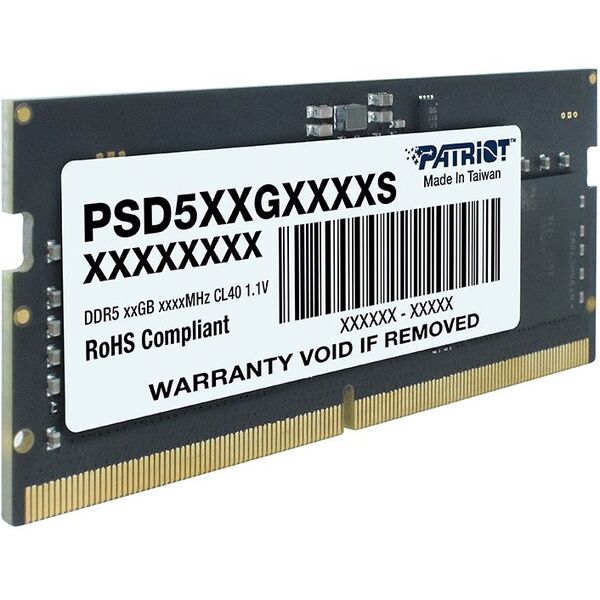 Купить Модуль памяти Patriot 8Gb DDR5 4800MHz PC5-38400 CL40 SO-DIMM 260-pin 1.1В single rank RTL [PSD58G480041S], изображение 3 в компании Зеон