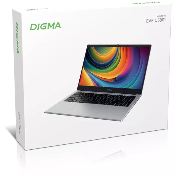 Купить Ноутбук Digma EVE C5802 N100/8Gb/256Gb SSD/Intel Graphics/WiFi/BT/Cam/5900 mAh/15.6" IPS FHD/Win11 Pro/silver [DN15N1-8CXW01], изображение 4 в компании Зеон