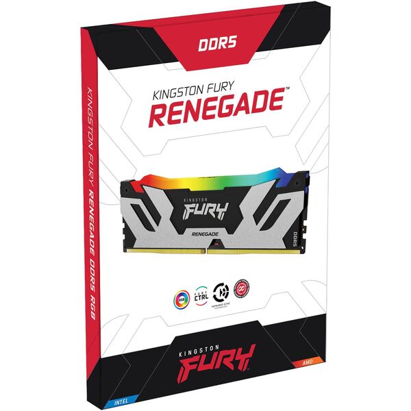 Купить Оперативная память Kingston Fury Renegade XMP RGB Gaming 24Gb DDR5 6400MHz PC5-51200 CL32 DIMM 288-pin 1.4В с радиатором RTL [KF564C32RSA-24], изображение 3 в компании Зеон