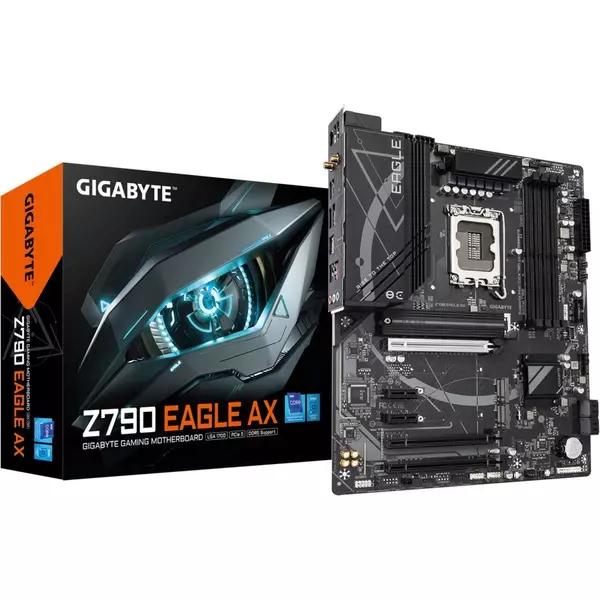 Купить Материнская плата GigaByte Z790 EAGLE AX Soc-1700 Intel Z790 4xDDR5 ATX AC97 8ch(7.1) 2.5Gg RAID+HDMI+DP, изображение 5 в компании Зеон