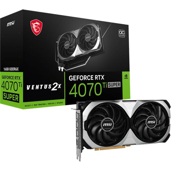 Купить Видеокарта MSI GeForce RTX 4070TI Super 16Gb PCI-E 4.0 256bit GDDR6X 2640/21000 HDMIx1 DPx3 HDCP RTL [RTX 4070 TI SUPER16GVENTUS2XOC], изображение 3 в компании Зеон