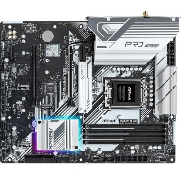 Купить Материнская плата ASRock Z790 PRO RS WIFI LGA1700 Intel Z790 4xDDR5 ATX AC97 8ch(7.1) 2.5Gg RAID+HDMI+DP, изображение 3 в компании Зеон