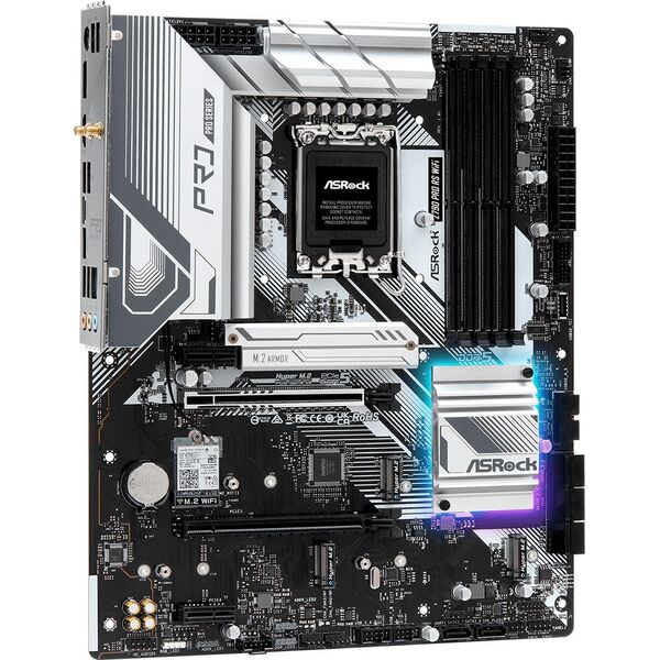 Купить Материнская плата ASRock Z790 PRO RS WIFI LGA1700 Intel Z790 4xDDR5 ATX AC97 8ch(7.1) 2.5Gg RAID+HDMI+DP, изображение 4 в компании Зеон