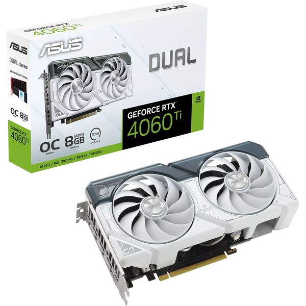 Купить Видеокарта Asus GeForce RTX 4060TI 8Gb PCI-E 4.0 128bit GDDR6 2565/18000 HDMIx1 DPx3 HDCP RTL [DUAL-RTX4060TI-O8G-WHITE], изображение 7 в компании Зеон