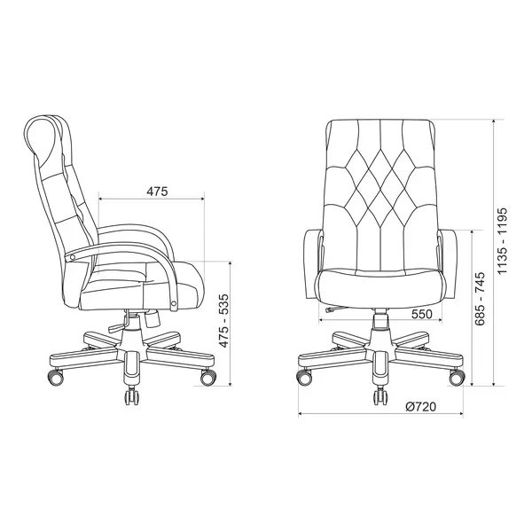 Купить Кресло руководителя Бюрократ T-9928WALNUT/ECO-B черный эко.кожа крестов. металл/дерево, изображение 6 в компании Зеон