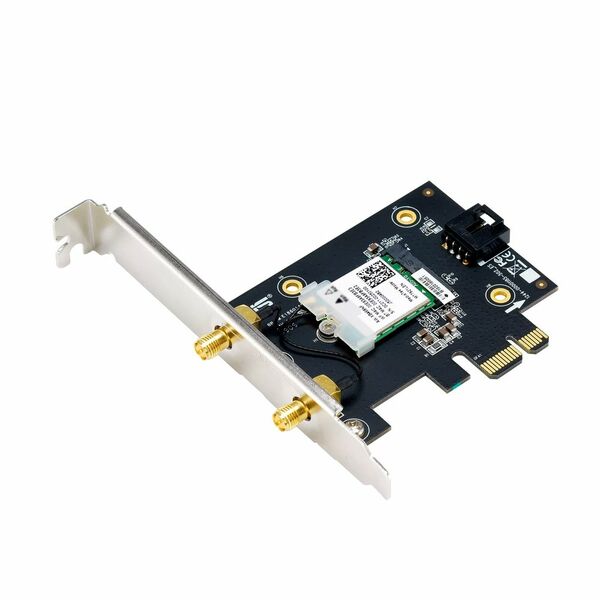 Купить Сетевой адаптер Wi-Fi + Bluetooth Asus PCE-AXE5400 PCI Express x1, 2 внешние съемные антенны, изображение 3 в компании Зеон