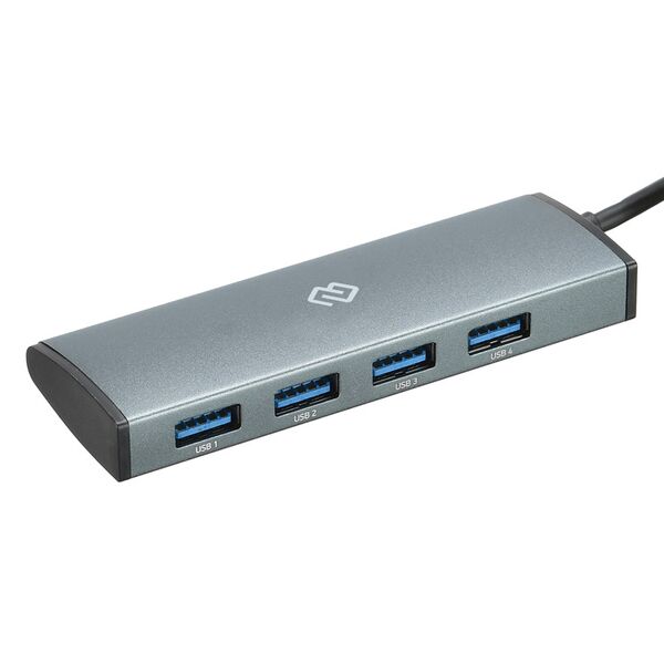 Купить Разветвитель Digma HUB-4U3.0-UC-G 4 порта USB-C, серый, изображение 3 в компании Зеон