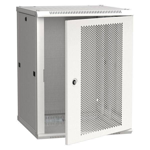 Купить Шкаф коммутационный Linea W настенный ITK LWR3-18U66-PF 18U 600x600мм пер.дв.перфор. 90кг серый 500мм 200град. 900мм IP00 IK10 сталь в компании Зеон