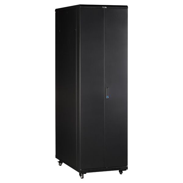 Купить Шкаф коммутационный напольный Lanmaster TWT-CBB-27U-6X8-P1 27U 600x800мм пер.дв.перфор. задн.дв.перфор.2-хст. 2 бок.пан. 800кг черный IP20 сталь, изображение 2 в компании Зеон