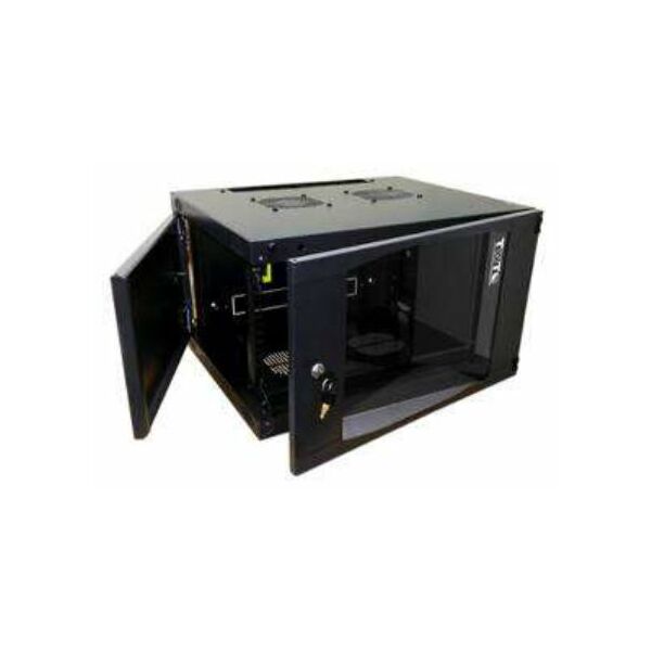 Купить Шкаф коммутационный настенный Lanmaster TWT-CBWNG-6U-6X6-BK 6U 550x600мм пер.дв.стекл 60кг черный 15.5кг 329мм в компании Зеон