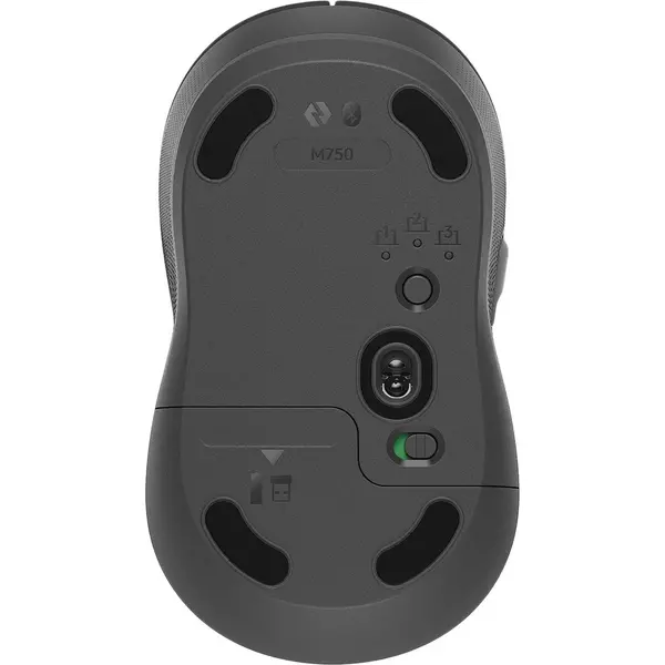 Купить Мышь Logitech M750 графитовый оптическая 4000dpi беспров. BT/Radio USB 5but [910-006269], изображение 5 в компании Зеон