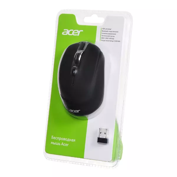 Купить Мышь Acer OMR050 черный оптическая 1600dpi беспров. BT/Radio USB 6but [ZL.MCEEE.00B], изображение 9 в компании Зеон