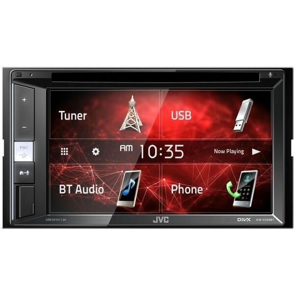 Купить Автомагнитола JVC KW-V250BTM 2DIN 4x50Вт v3.0 DSP 6.2" 3 ПДУ RDS, изображение 4 в компании Зеон