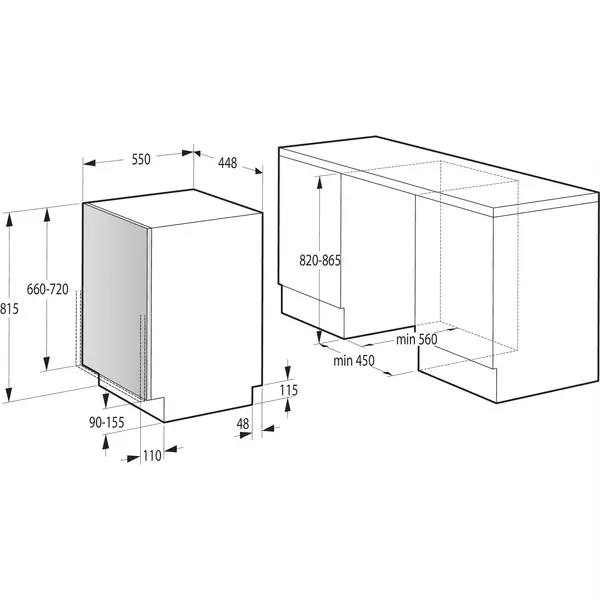 Купить Встраиваемая посудомоечная машина Gorenje GV541D10 1760Вт узкая инвертер, изображение 2 в компании Зеон