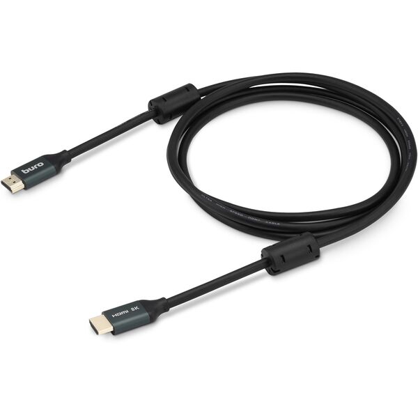 Купить Кабель аудио-видео BURO HDMI (m)/HDMI (m) 3м. феррит.кольца позолоч.конт. черный [BHP-HDMI-2.1-3G], изображение 2 в компании Зеон