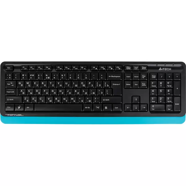 Купить Клавиатура + мышь A4-Tech Fstyler FG1010 BLUE клав:черный/синий мышь:черный/синий USB беспроводная Multimedia, изображение 2 в компании Зеон