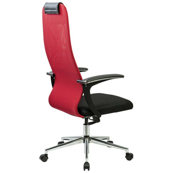 Стулья и кресла: Кресло офисное Brabix PREMIUM Ultimate EX-801 хром, плотная двойная сетка Х2, черное/красное [532921] фотографии