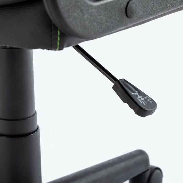 Стулья и кресла: Кресло компьютерное Brabix Stripe GM-202 экокожа, черное/зеленое [532511] фотографии