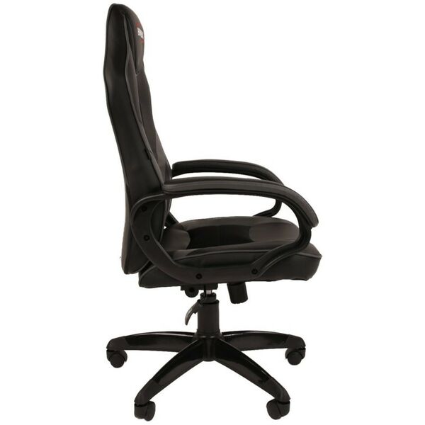 Стулья и кресла: Кресло компьютерное Brabix Accent GM-161 TW/экокожа, черное/серое [7083504] фотографии