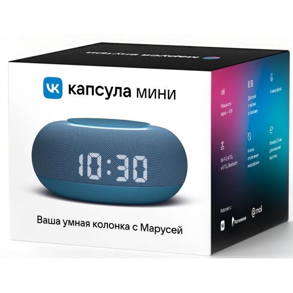 Купить Умная колонка VK Капсула Мини Маруся синий морской 5W 1.0 BT 10м [MRC02BL], изображение 6 в компании Зеон