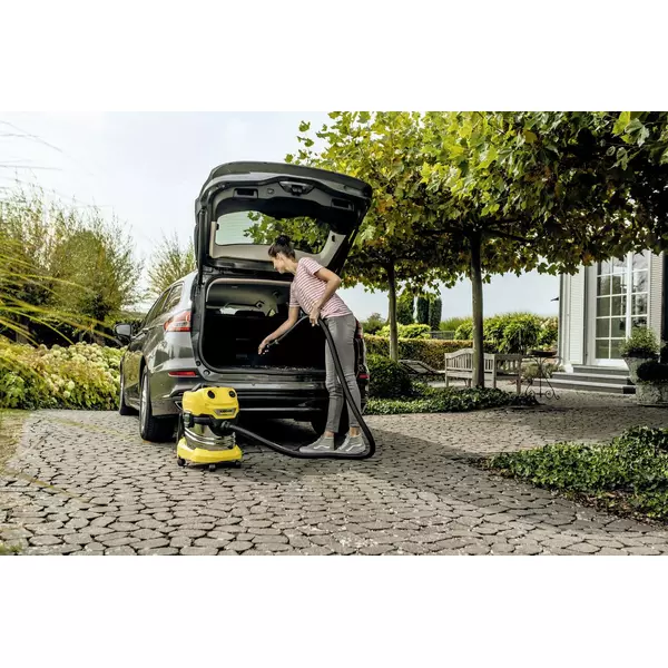 Купить Строительный пылесос Karcher WD 4 S V-20/5/22 1000Вт (уборка: сухая/сбор воды) желтый [1.628-260.0], изображение 12 в компании Зеон