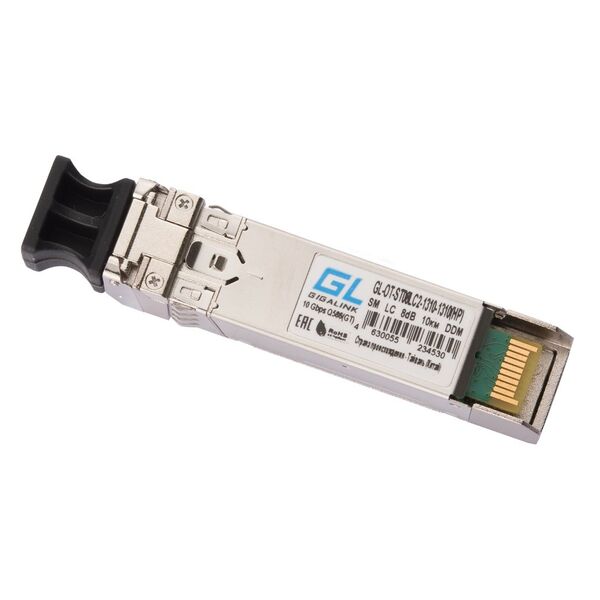 Купить Модуль Gigalink GL-OT-ST08LC2-1310-1310(HP) SFP+, 10Гбит/с, два волокна, SM, 2хLC, 1310 нм, 8 дБ (до 10 км) DDM (JD094B HP X130 10G SFP+ LC LR Transceiver) в компании Зеон