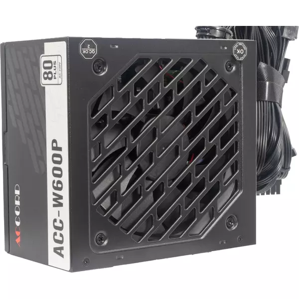 Купить Блок питания Accord ACC-W600P ATX 600W 80 PLUS WHITE (20+4pin) 120mm fan 6xSATA, изображение 2 в компании Зеон