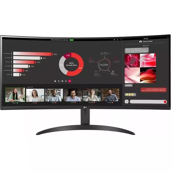 Купить Монитор LG UltraWide 34WR50QK-B 34" VA LED 21:9 HDMI матовая 300cd 178гр/178гр 3440x1440 100Hz DP WQ 5.9кг черный [34WR50QK-B.ARUZ], изображение 3 в компании Зеон