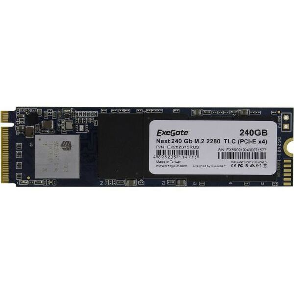 SSD-накопители: Накопитель Exegate 240 Gb Next M.2 2280 M 3D TLC OEM [EX282315RUS] фотографии
