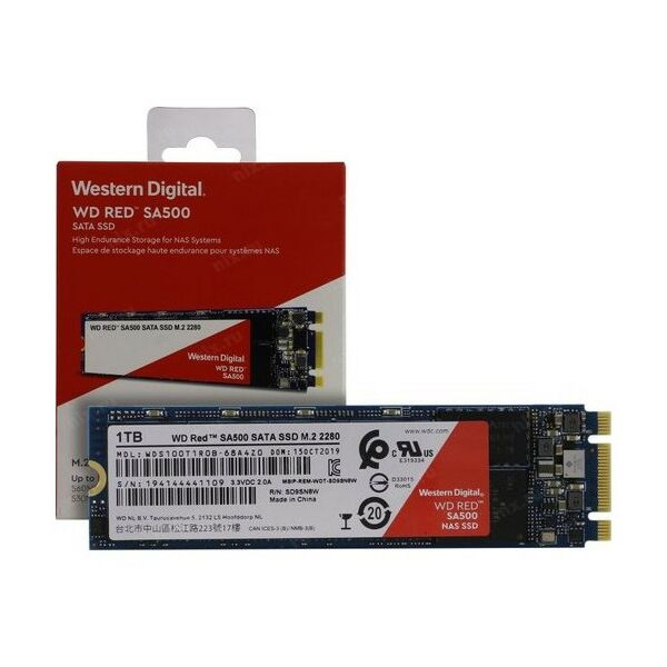 SSD-накопители: SSD-накопитель Western Digital 1 Tb Red SA500 M.2 2280 B&M 6Gb/s 3D TLC [WDS100T1R0B] фотографии
